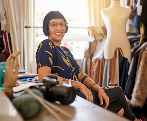 Professional woman in creative workspace