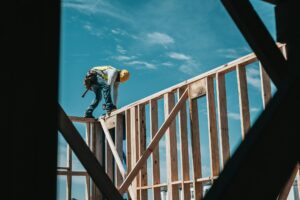 Single-family residential home under construction in California, representing an owner-builder insurance case study.